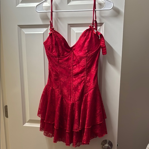 Red Outcast Lace Dress - Picture 1 of 5